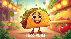 Cute taco character smiling