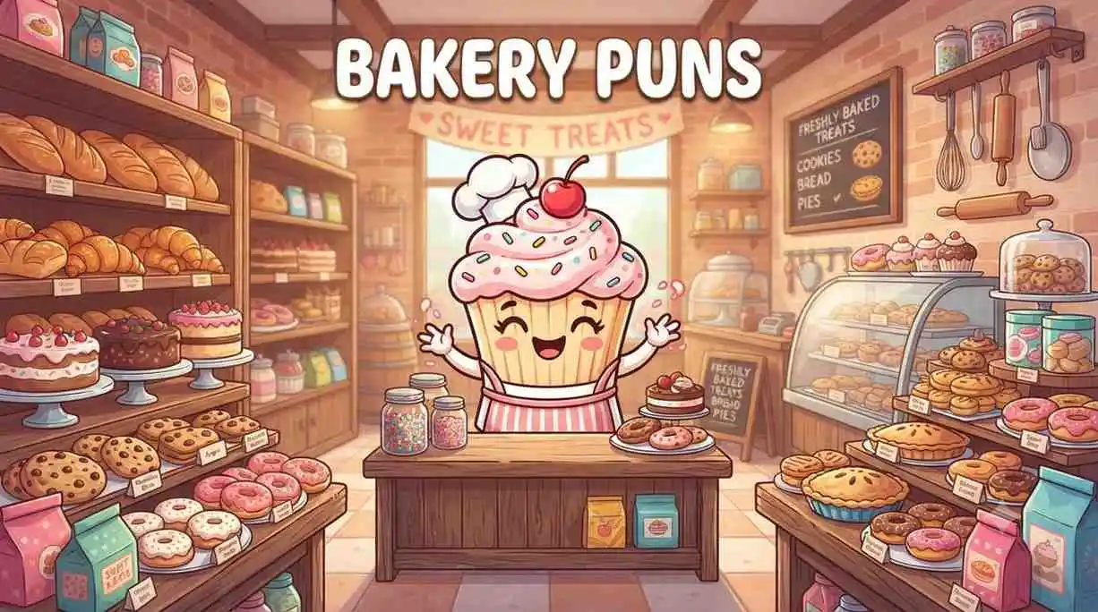Cute bakery dessert scene