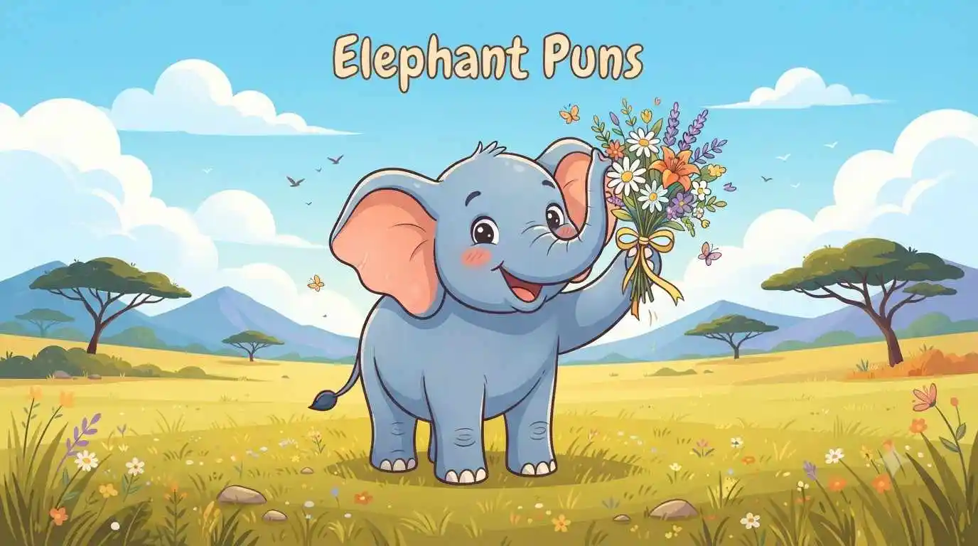 Happy elephant smiling