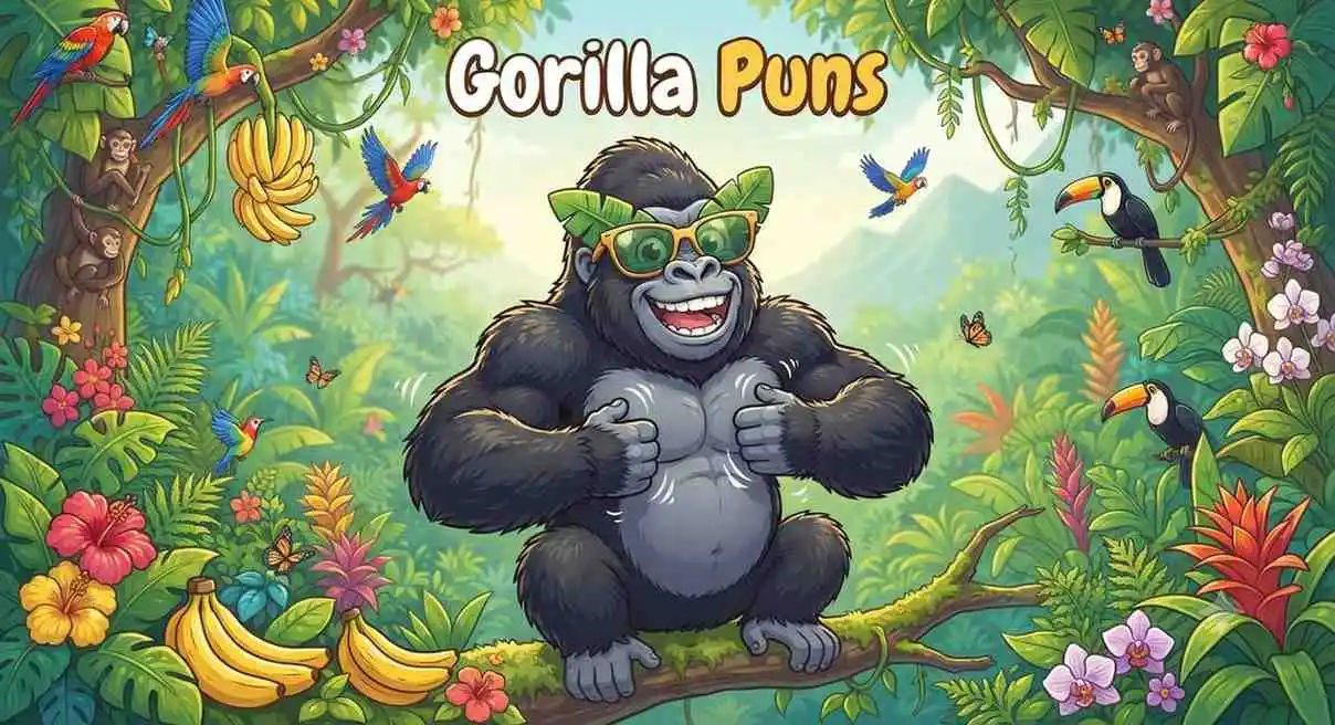 Happy gorilla smiling