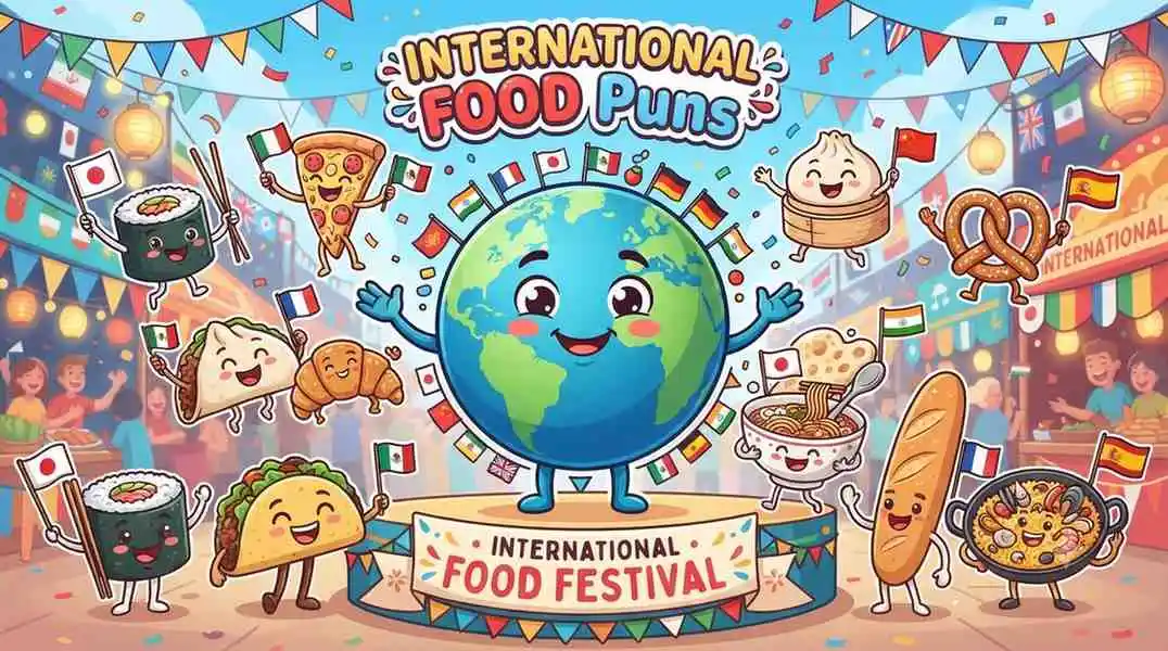 World foods smiling together