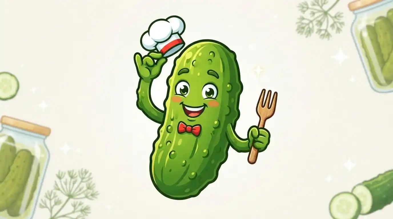 Happy pickle smiling