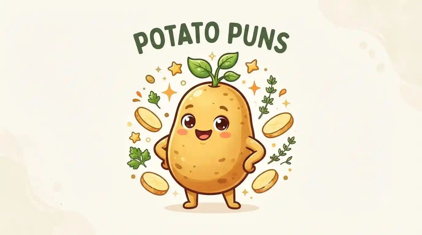 Smiling potato character