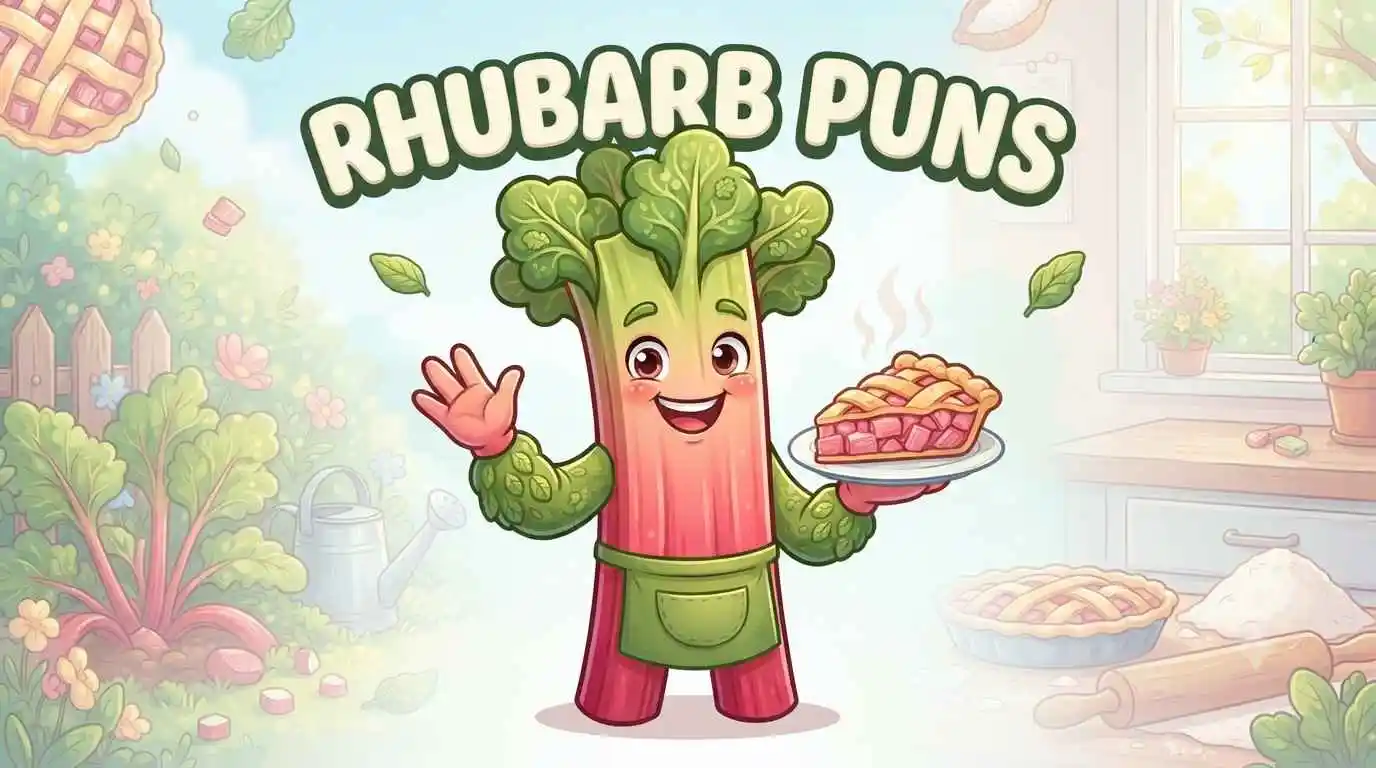 Happy rhubarb smiling