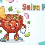 Happy salsa bowl mascot