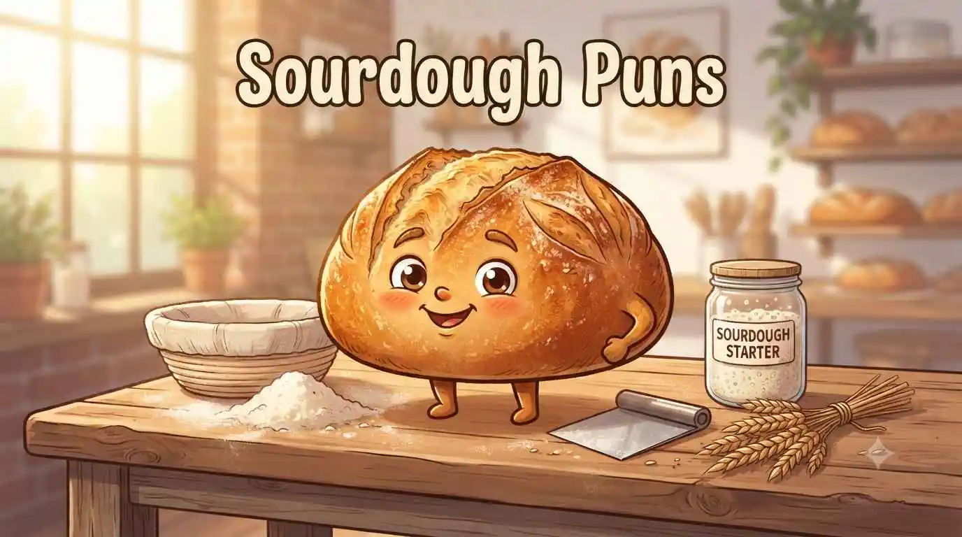 Happy sourdough loaf smiling