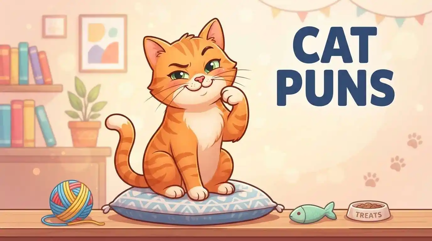 Funny cat making playful expression