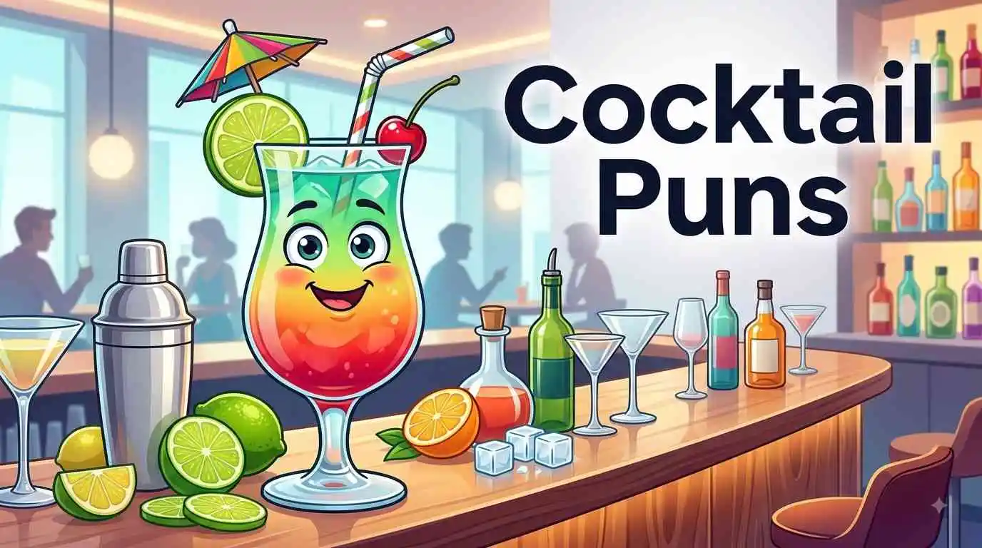 Funny cocktail glass character