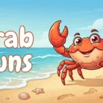 Cute crab making playful pose