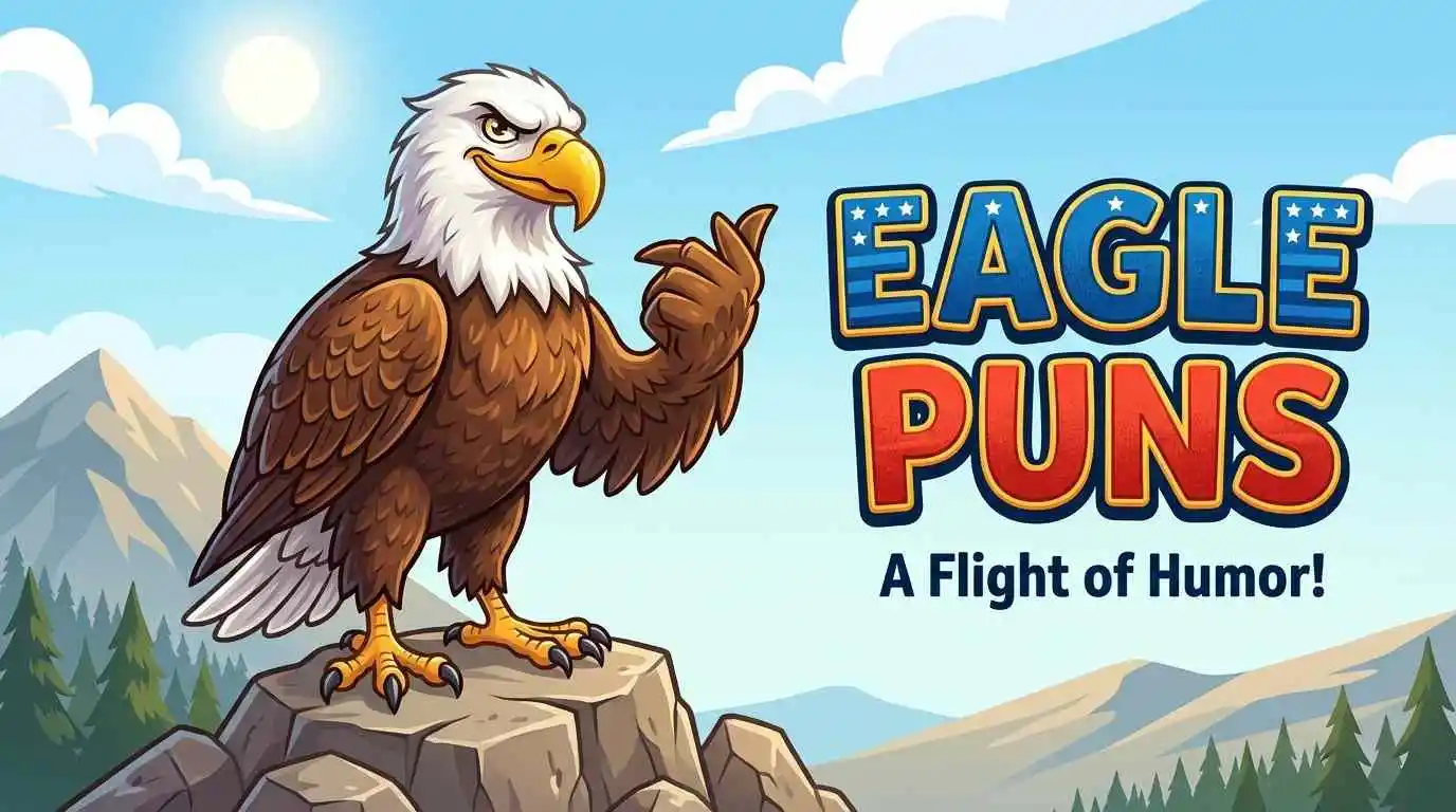Funny eagle character