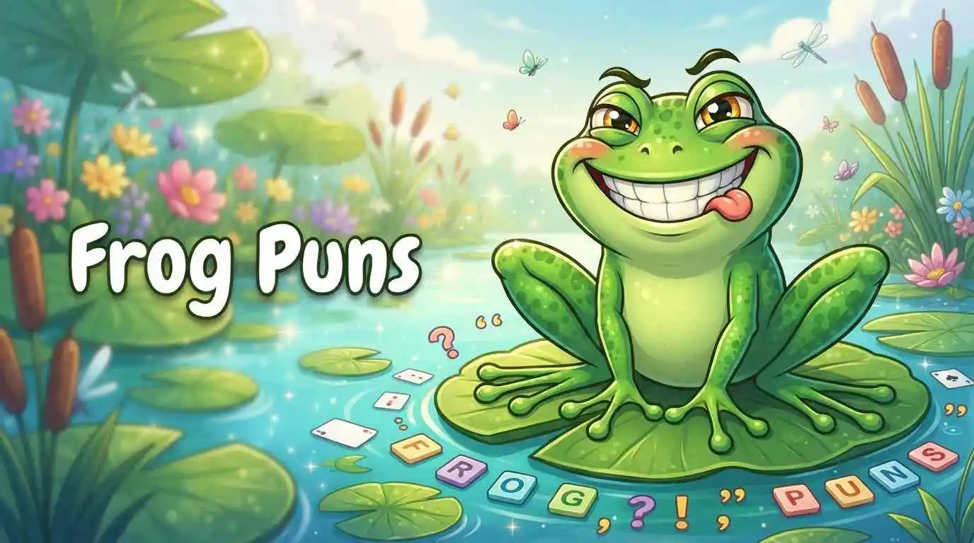 Funny frog smiling