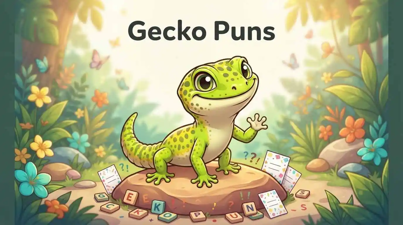 Funny gecko smiling