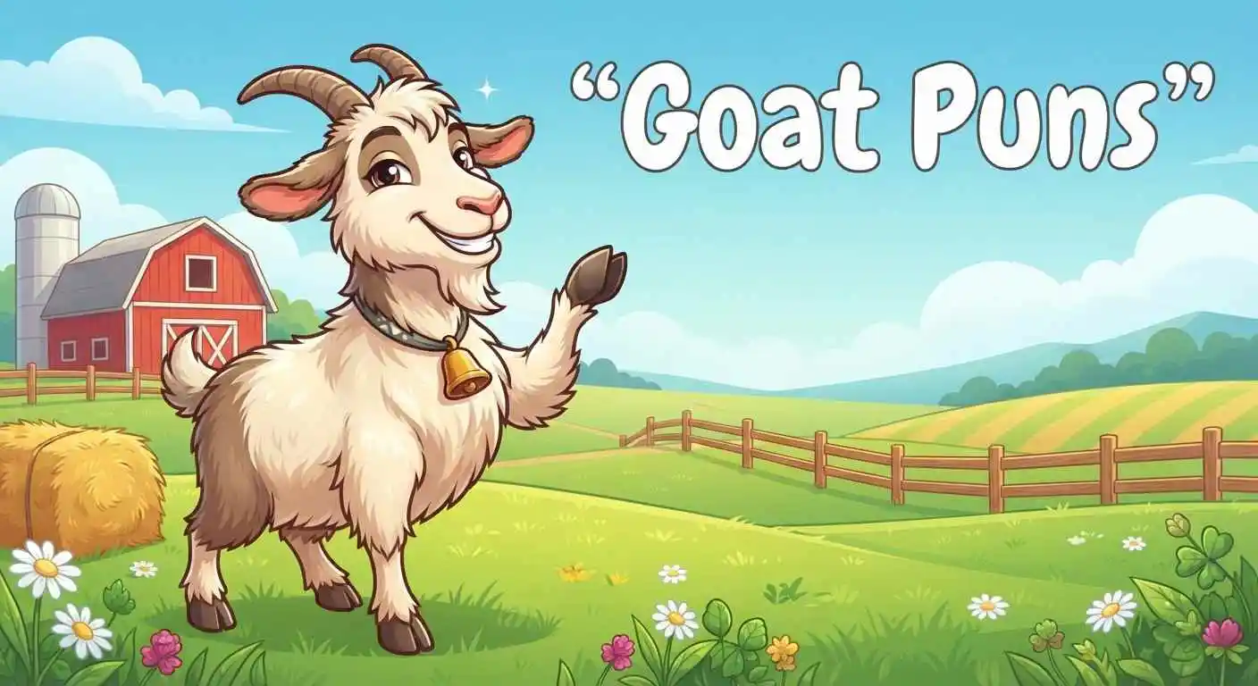 Funny goat on farm