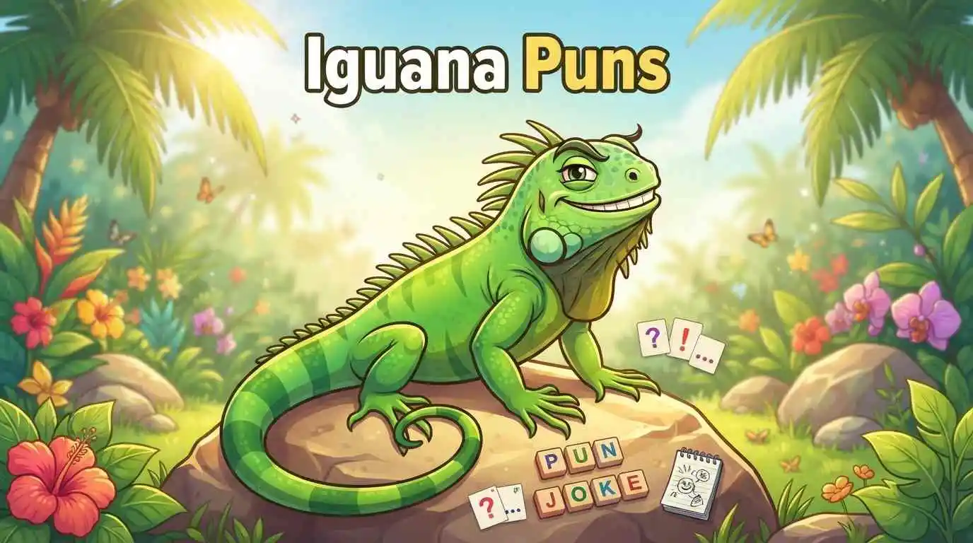 Funny iguana smiling
