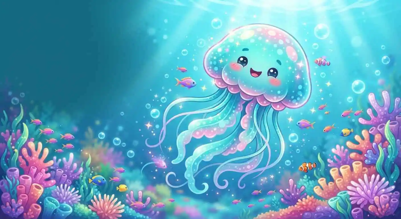 Cute jellyfish underwater