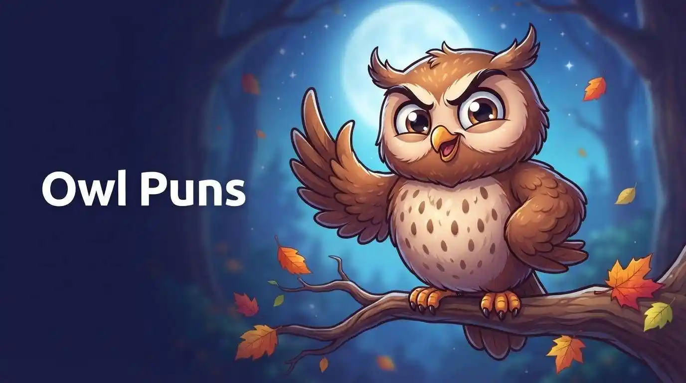 Funny owl on branch