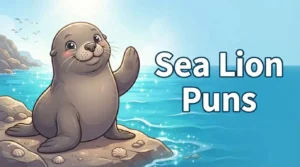 Cute sea lion making playful pose