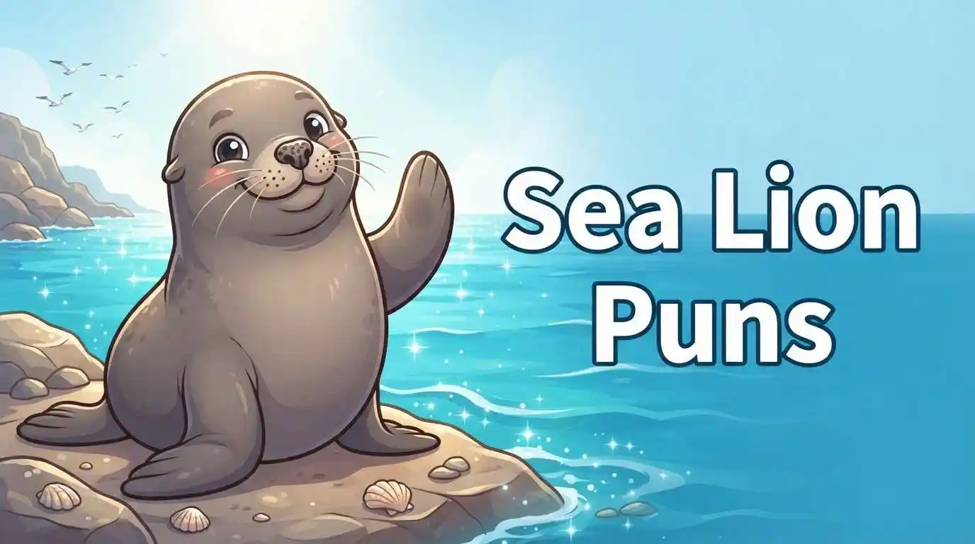 Cute sea lion making playful pose