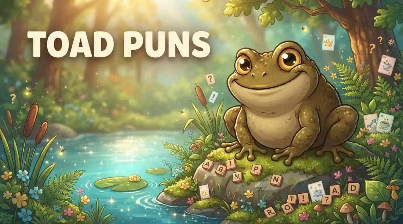 Funny toad smiling